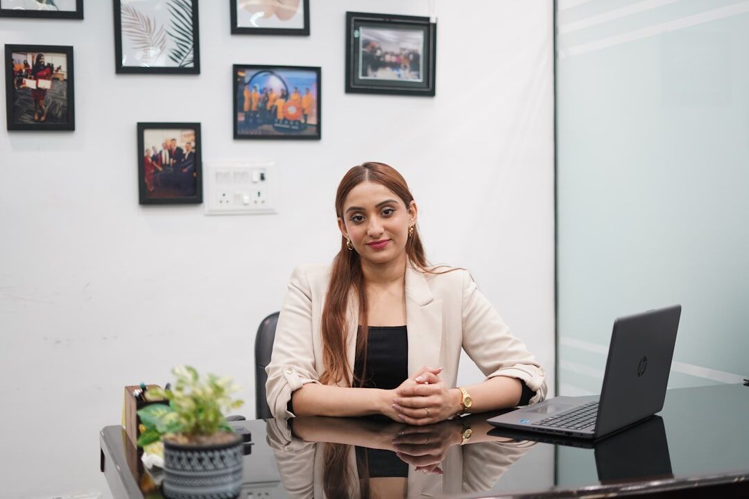 Portrait of a professional businesswoman smiling in an office